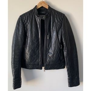 JOSEPH Padded Leather Jacket